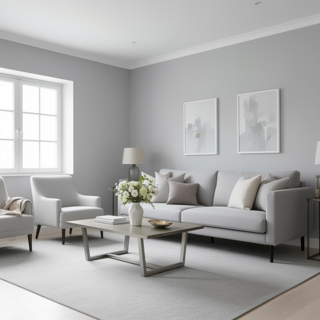 Interior room after painting makeover