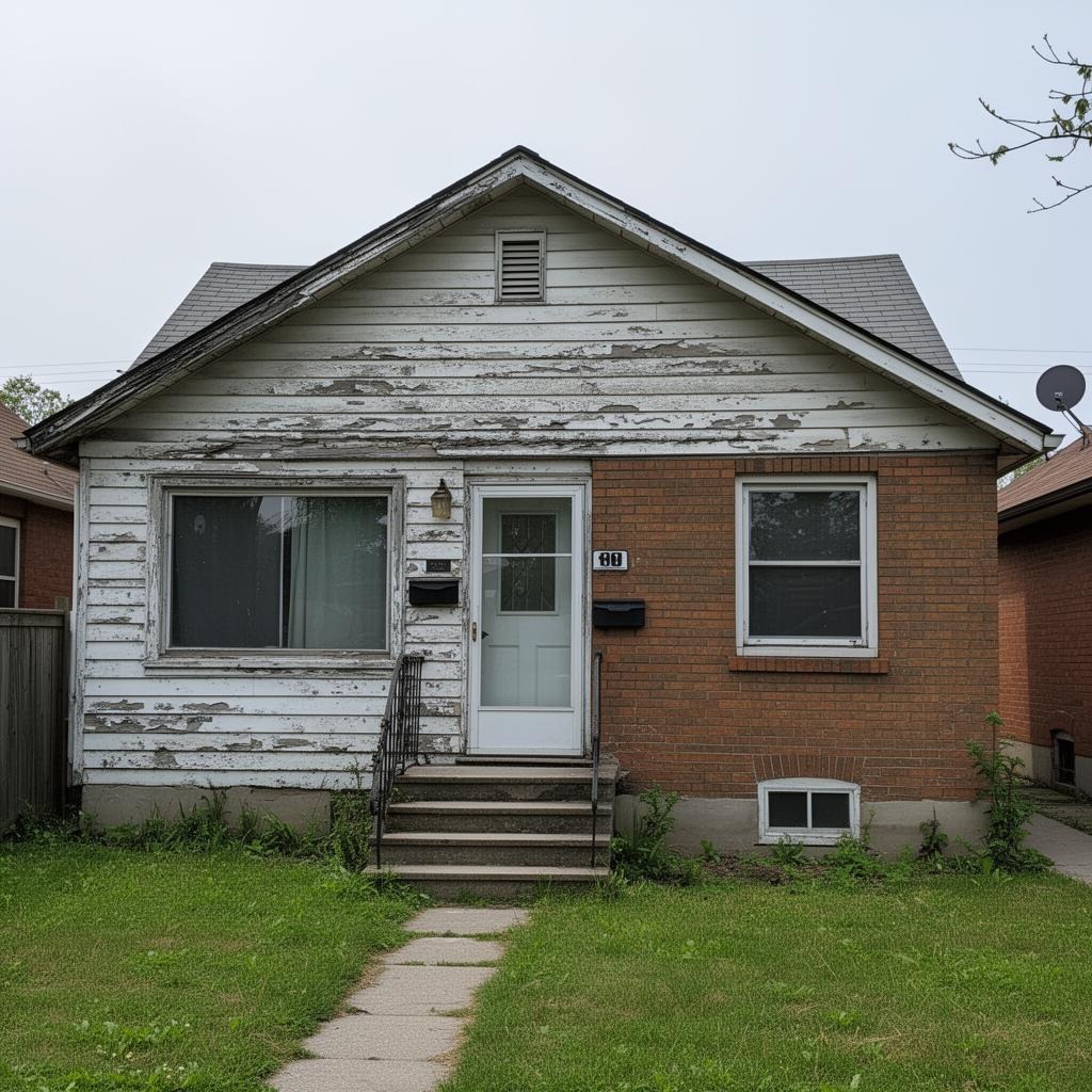 Exterior wall before painting