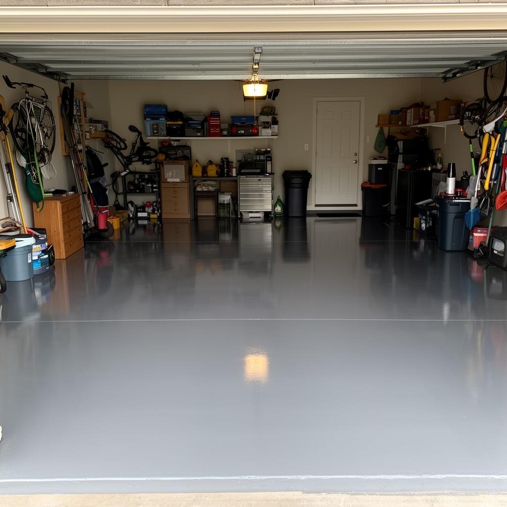 Epoxy flooring after professional coating